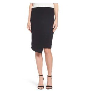Vince Camuto Women's Small Black Faux Wrap Tube Skirt NWT